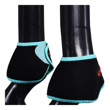 HILASON Bell Boots for Horses No Turn Protection Comfort & Durability Quick Wrap Hook and Loop Jumping Boots Sold in Pairs